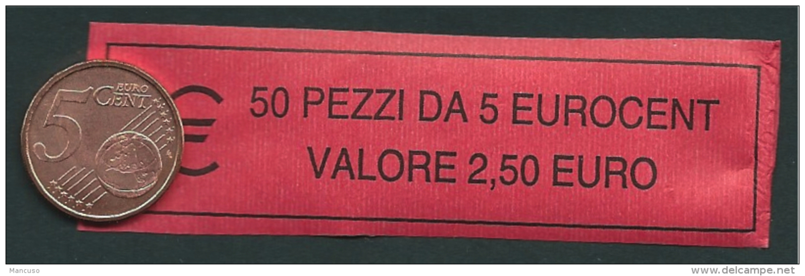 ITALIA  2013 - ROLL  5 CENT  ORIGINALE ZECCA - DATA VISIBILE - FDC - Rotolini