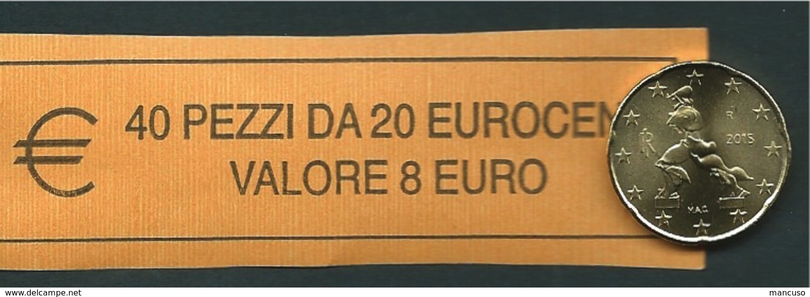 20 CENT ITALIA  2015 - ROLL  ORIGINALE ZECCA - DATA VISIBILE - FDC - Rollos