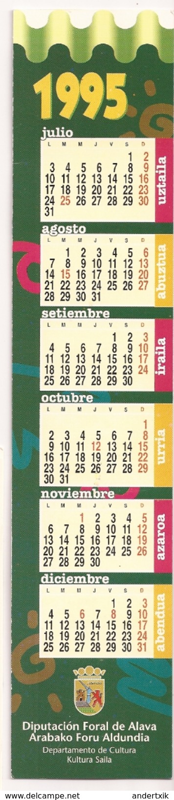 Calendario De Bolsillo, 1995, Diputacion De Alava - Tamaño Pequeño : 1991-00