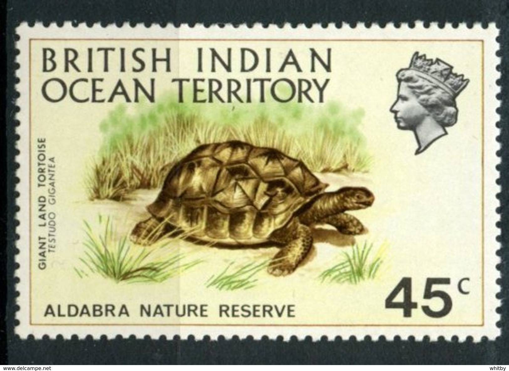 British Indian Ocean Territory 1971 45c Tortoise Issue  #39 MH - Territorio Británico Del Océano Índico