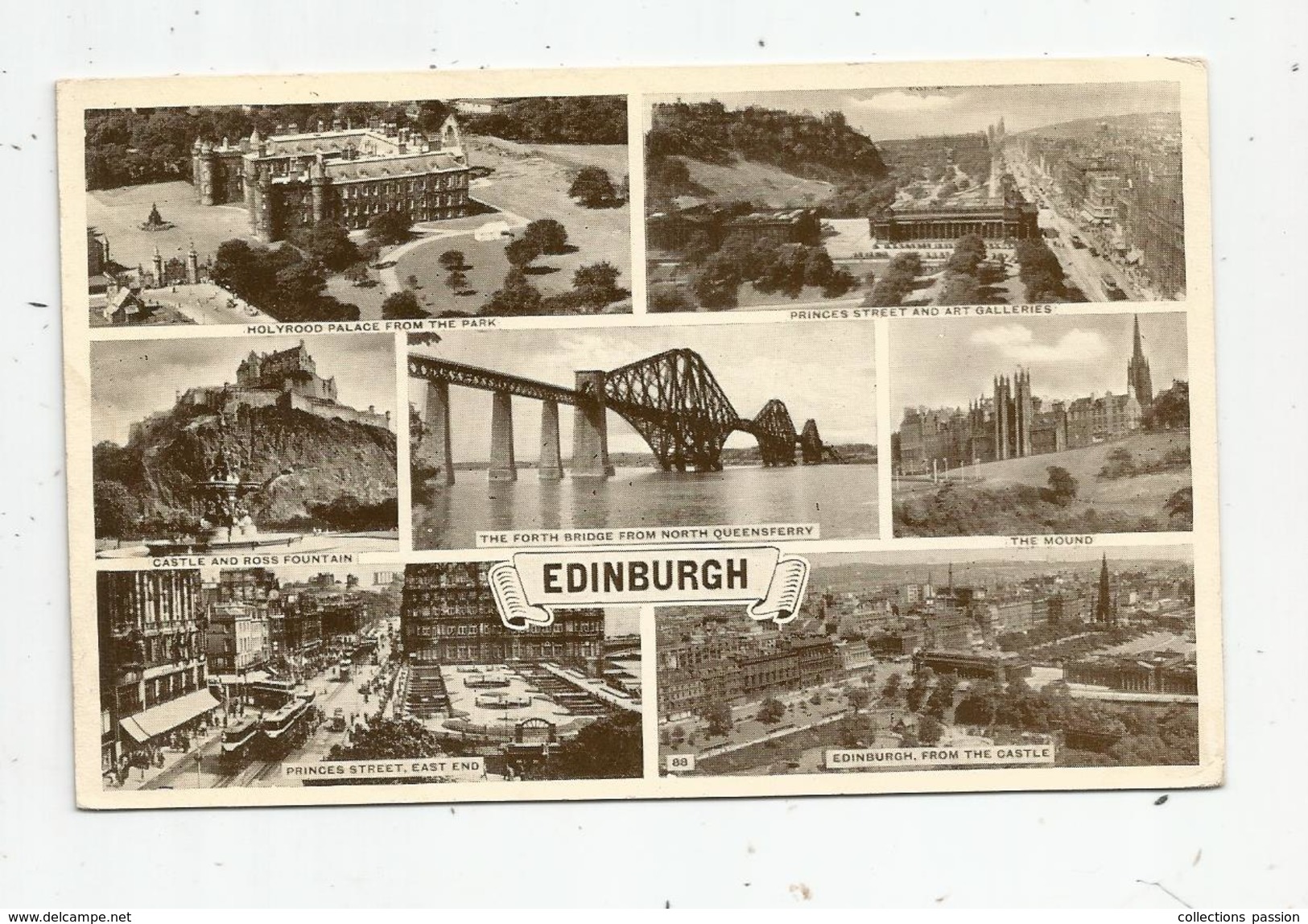 Cp , ECOSSE , Multi Vues , 7 Views , EDINBURGH , écrite 1957 - Midlothian/ Edinburgh