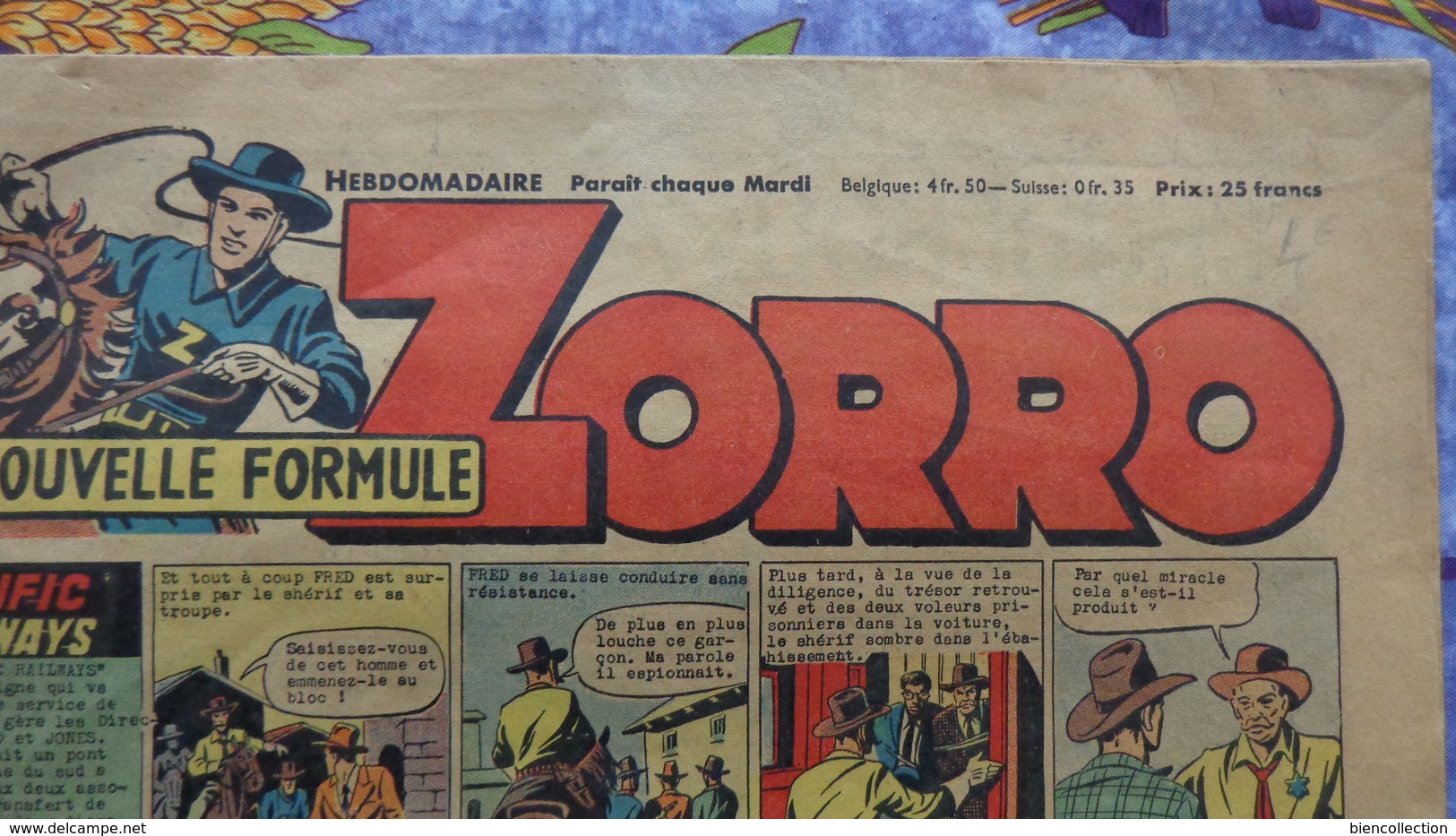 Hebdomadaire ZORRO No 321 Du 3 Aôut 1952 : - Zorro