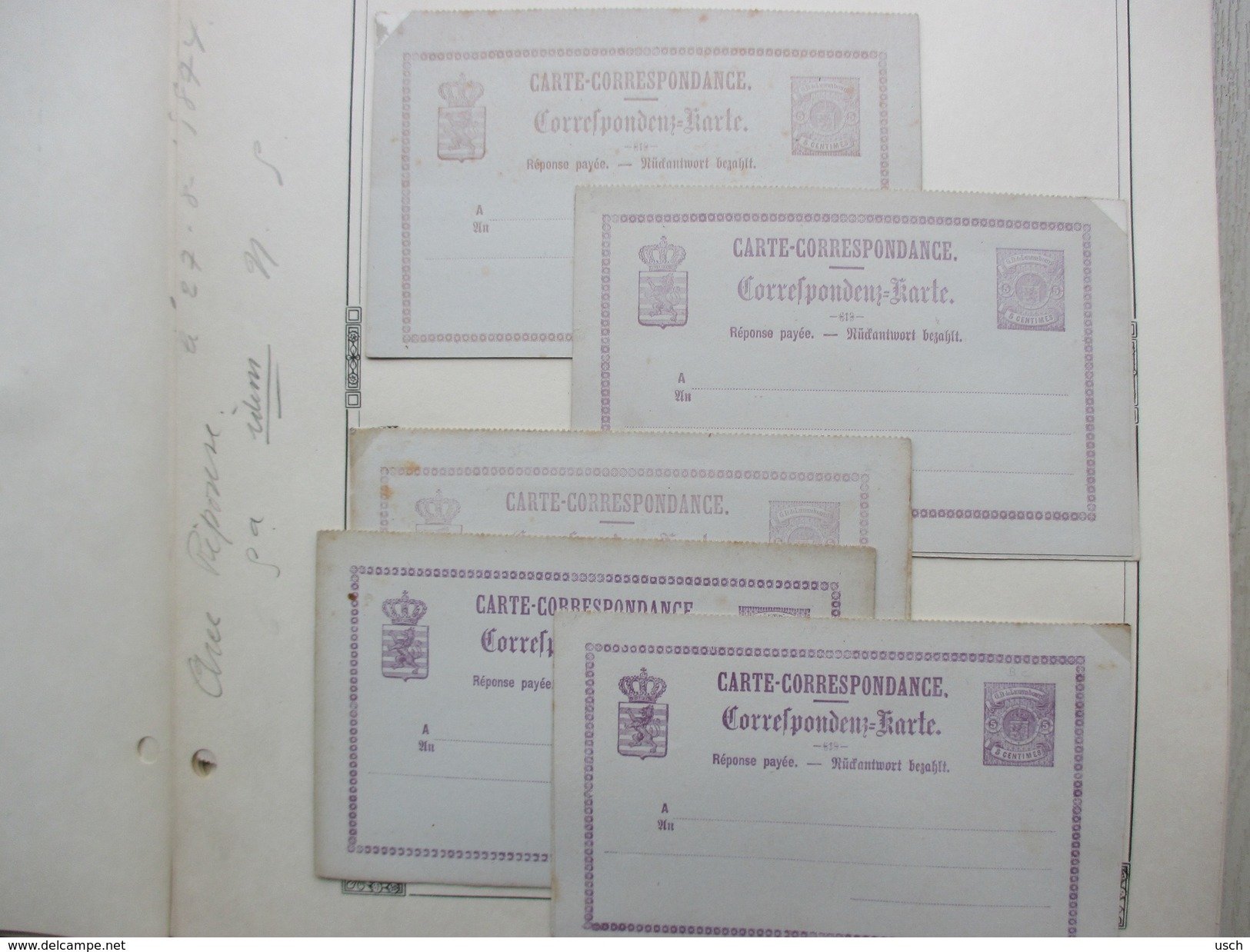 LUXEMBOURG, une énorme COLLECTION de 469 ENTIERS - POSTAL STATIONERY - GANZSACHEN, à voir absolument les scans (94) !!!!