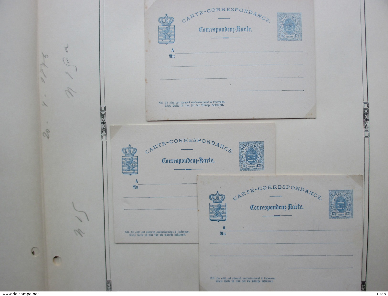 LUXEMBOURG, une énorme COLLECTION de 469 ENTIERS - POSTAL STATIONERY - GANZSACHEN, à voir absolument les scans (94) !!!!