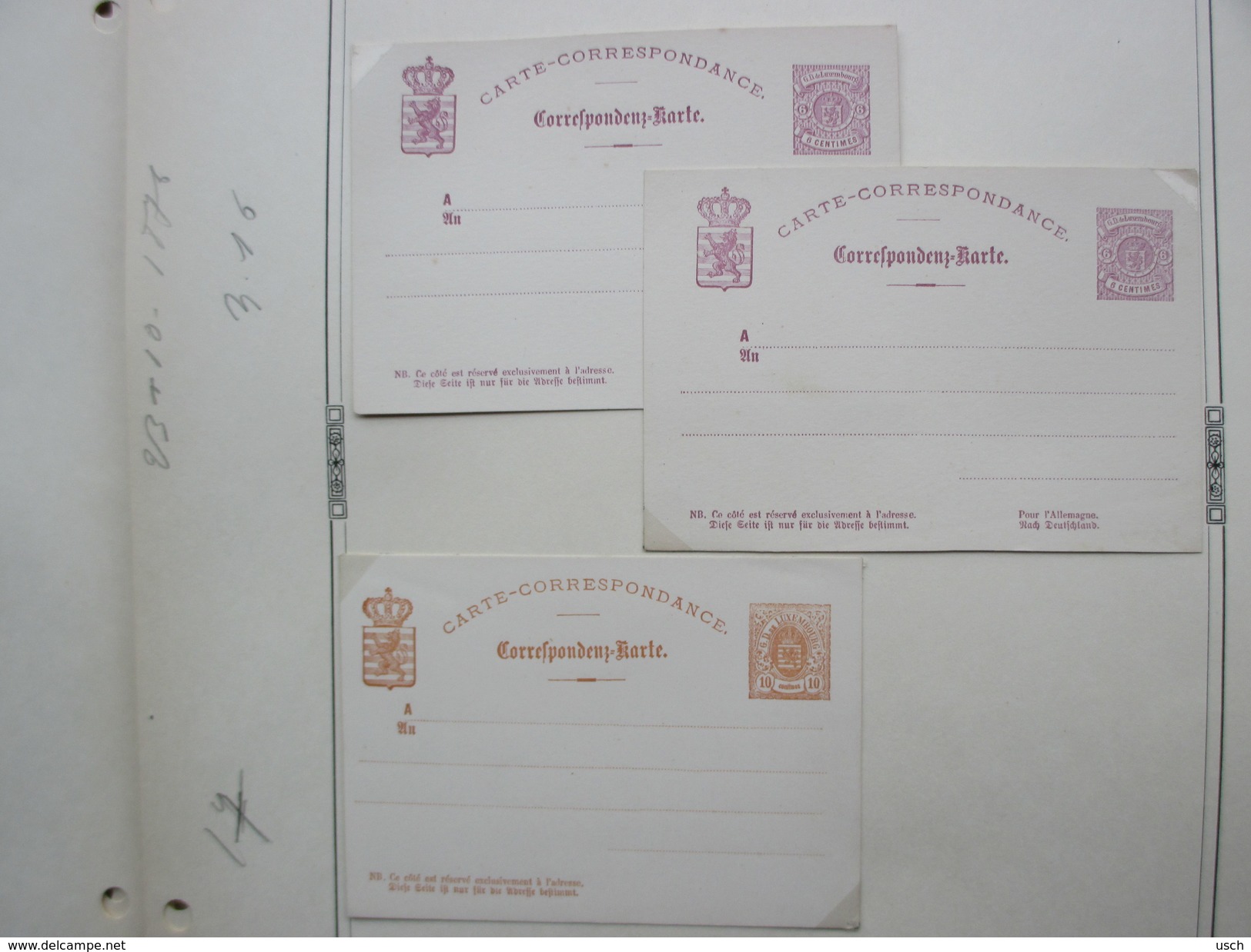 LUXEMBOURG, une énorme COLLECTION de 469 ENTIERS - POSTAL STATIONERY - GANZSACHEN, à voir absolument les scans (94) !!!!