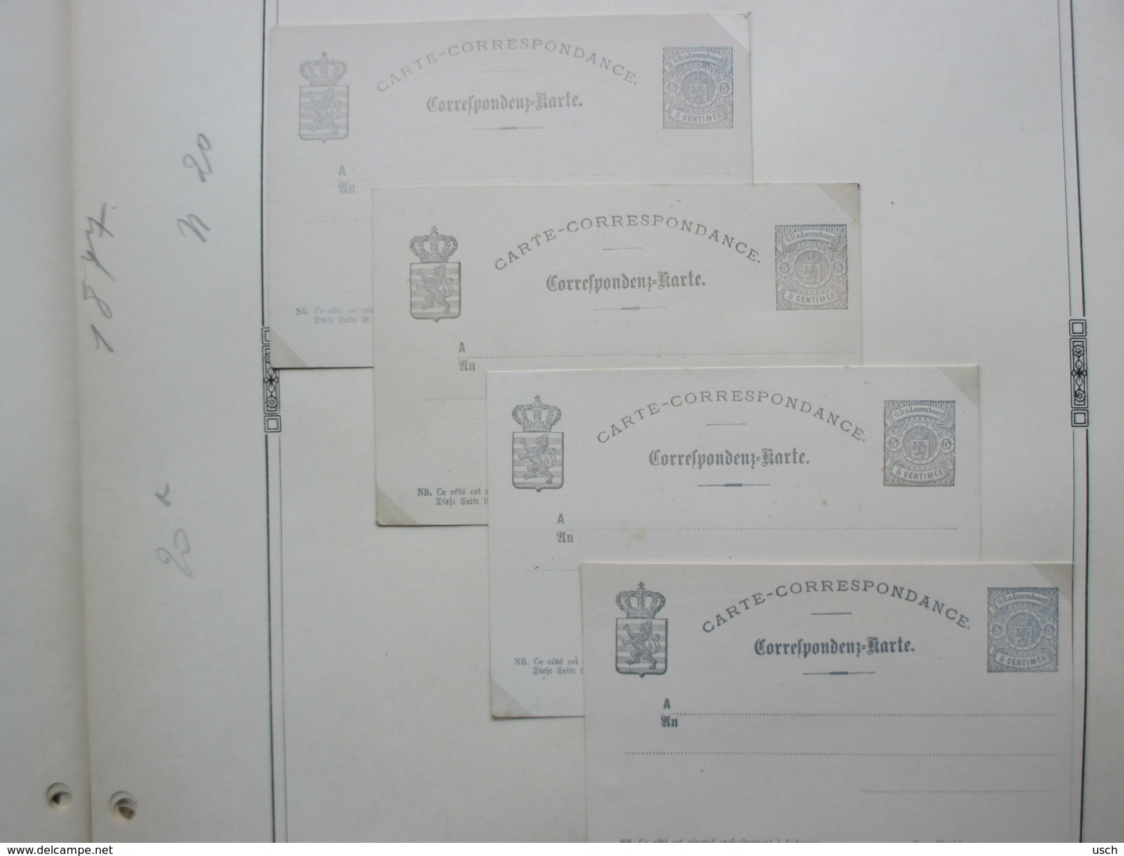 LUXEMBOURG, une énorme COLLECTION de 469 ENTIERS - POSTAL STATIONERY - GANZSACHEN, à voir absolument les scans (94) !!!!