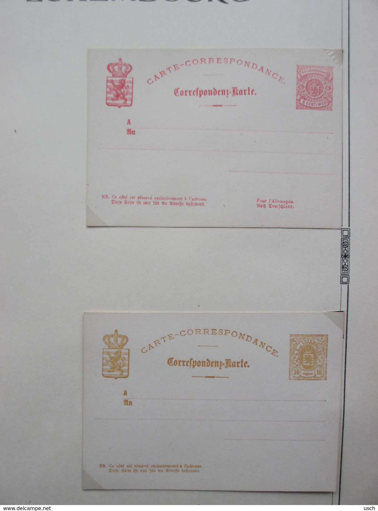 LUXEMBOURG, une énorme COLLECTION de 469 ENTIERS - POSTAL STATIONERY - GANZSACHEN, à voir absolument les scans (94) !!!!