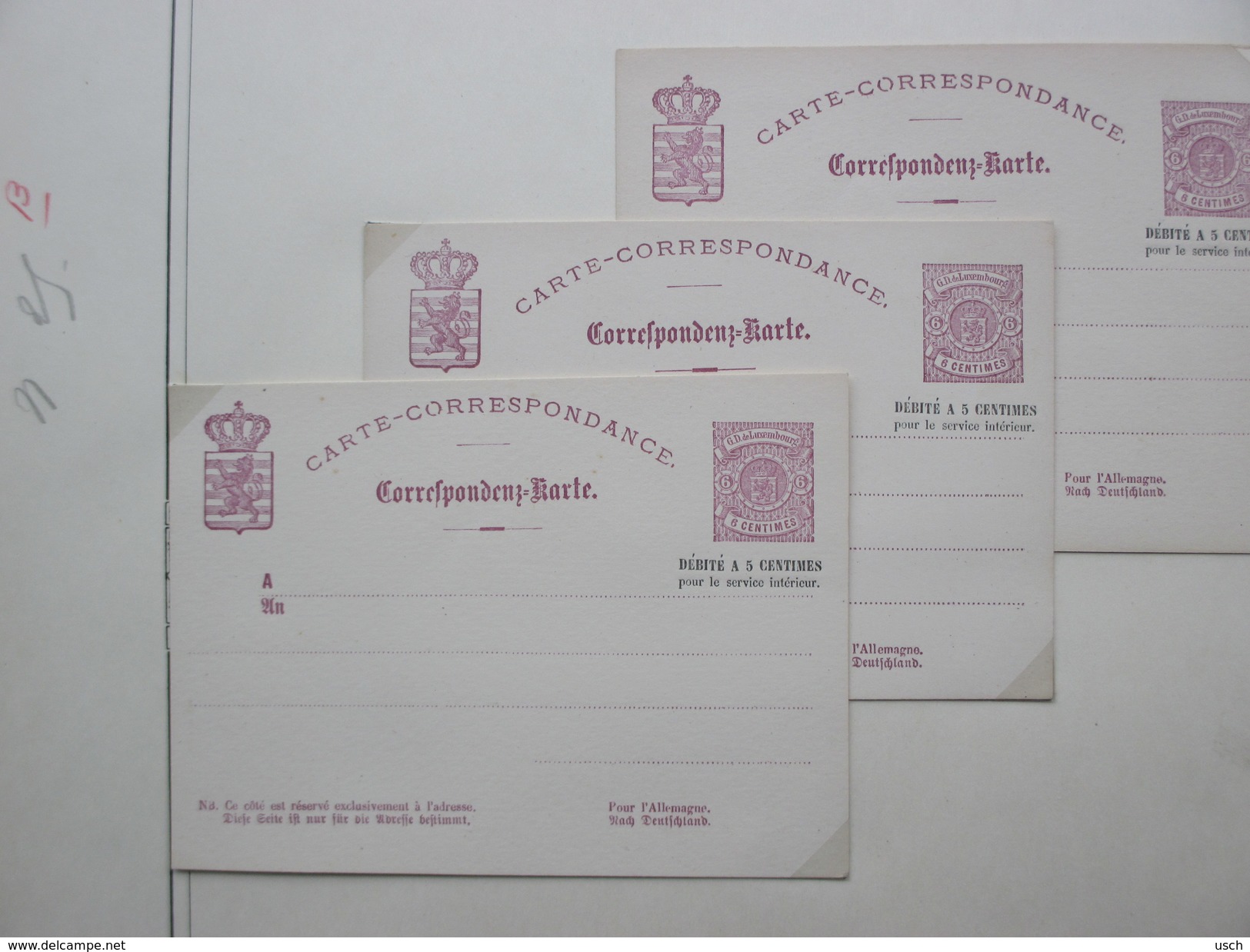 LUXEMBOURG, une énorme COLLECTION de 469 ENTIERS - POSTAL STATIONERY - GANZSACHEN, à voir absolument les scans (94) !!!!