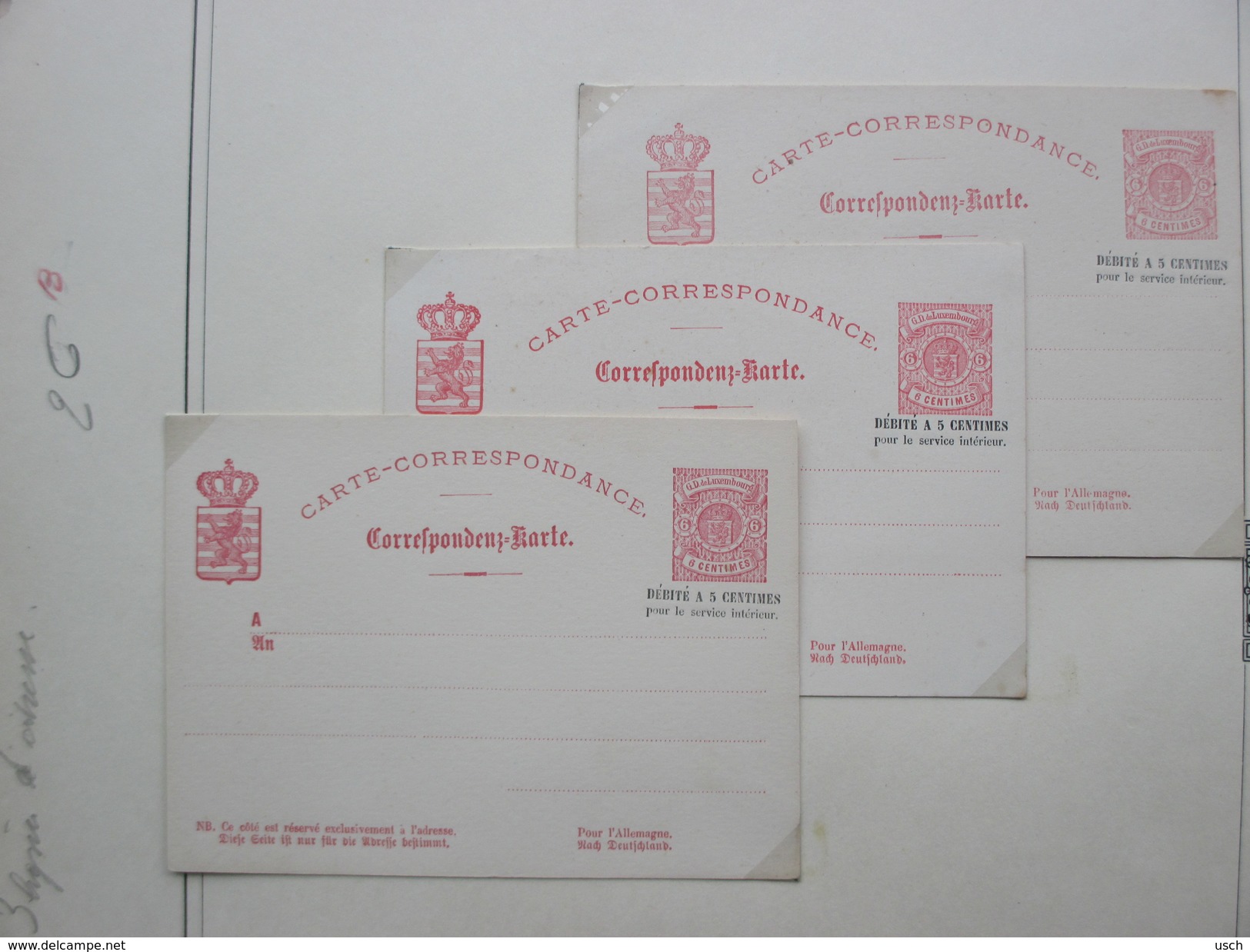 LUXEMBOURG, une énorme COLLECTION de 469 ENTIERS - POSTAL STATIONERY - GANZSACHEN, à voir absolument les scans (94) !!!!