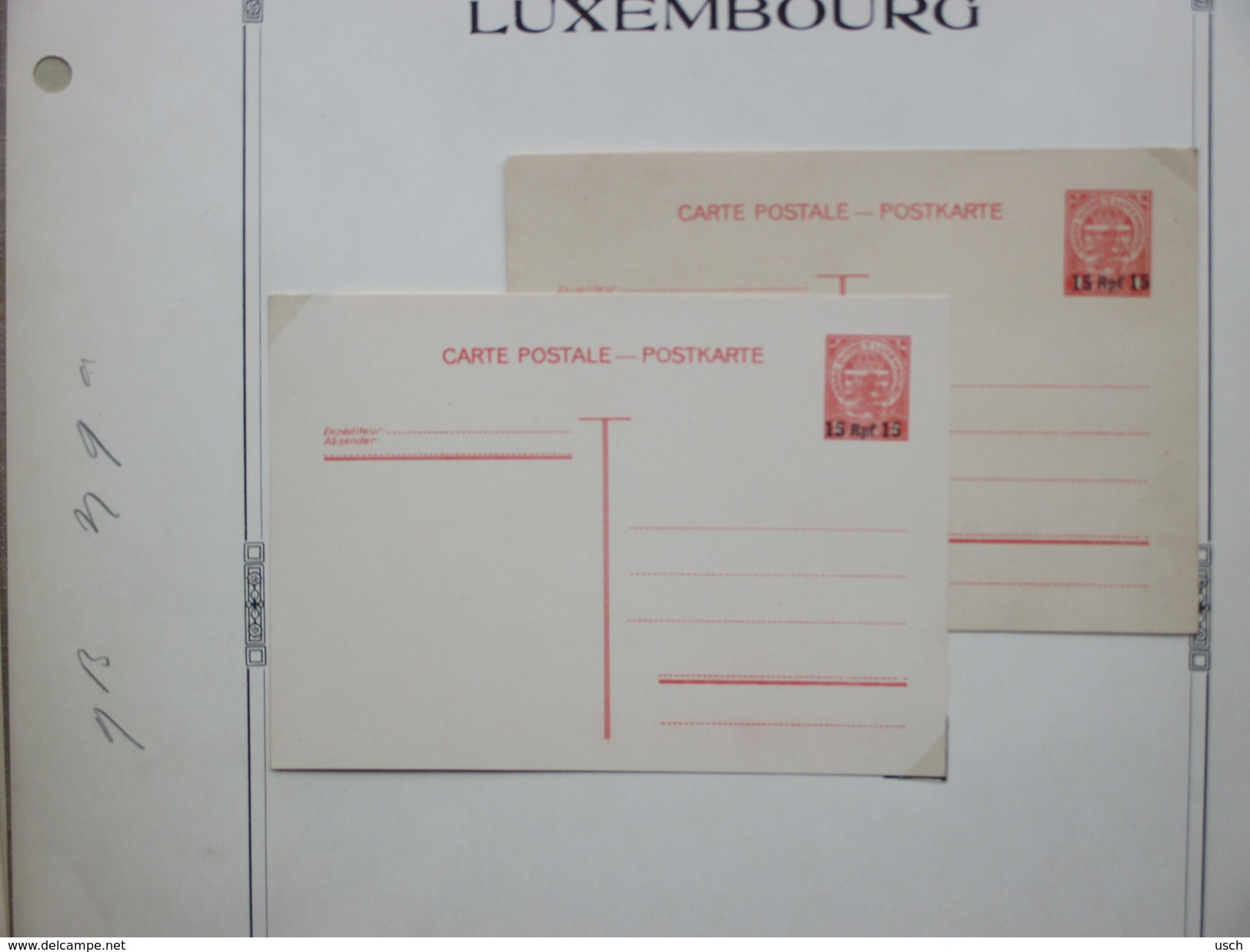 LUXEMBOURG, une énorme COLLECTION de 469 ENTIERS - POSTAL STATIONERY - GANZSACHEN, à voir absolument les scans (94) !!!!