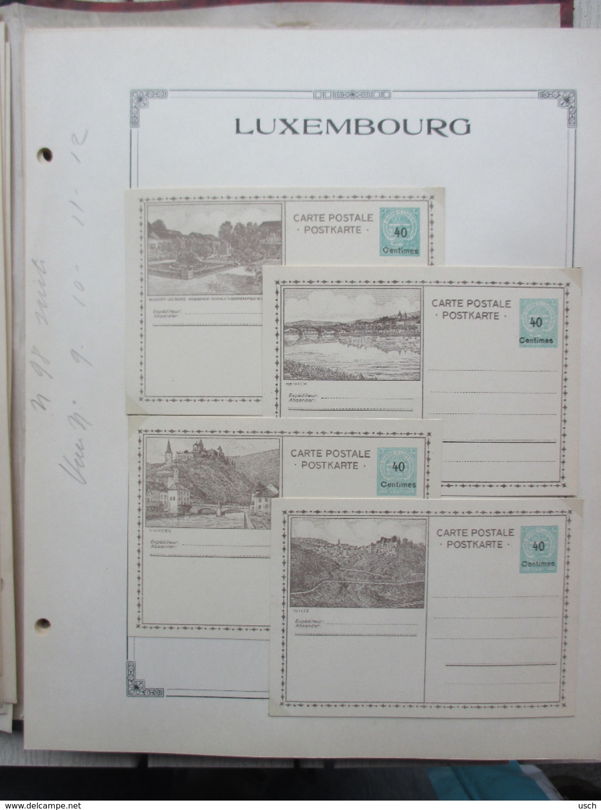 LUXEMBOURG, une énorme COLLECTION de 469 ENTIERS - POSTAL STATIONERY - GANZSACHEN, à voir absolument les scans (94) !!!!