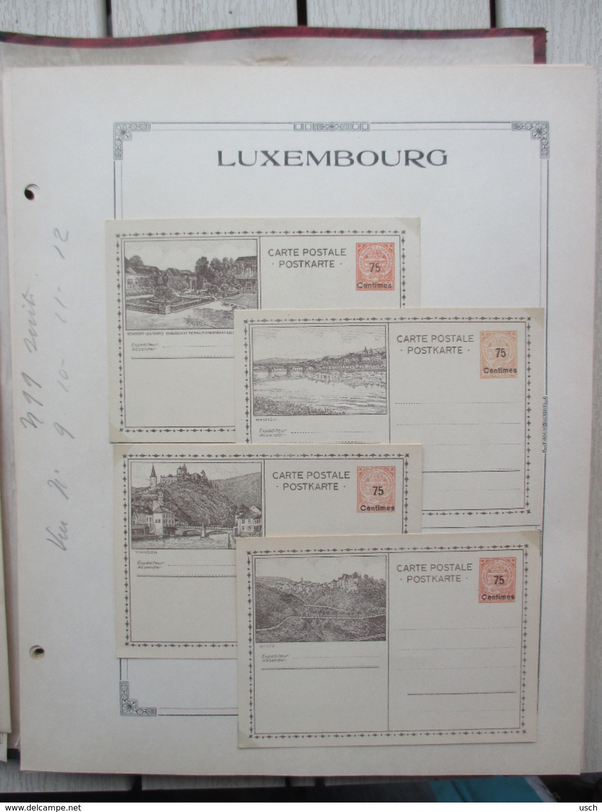 LUXEMBOURG, une énorme COLLECTION de 469 ENTIERS - POSTAL STATIONERY - GANZSACHEN, à voir absolument les scans (94) !!!!