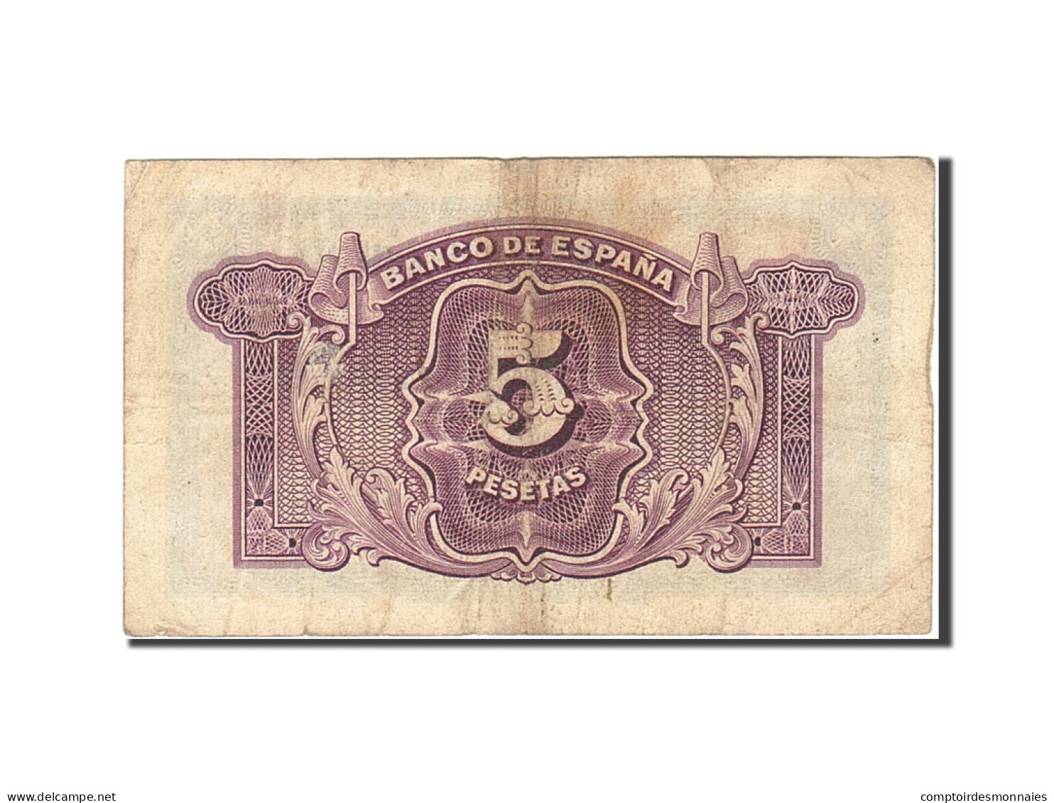 Billet, Espagne, 5 Pesetas, 1935, 1935, KM:85a, B+ - 5 Pesetas