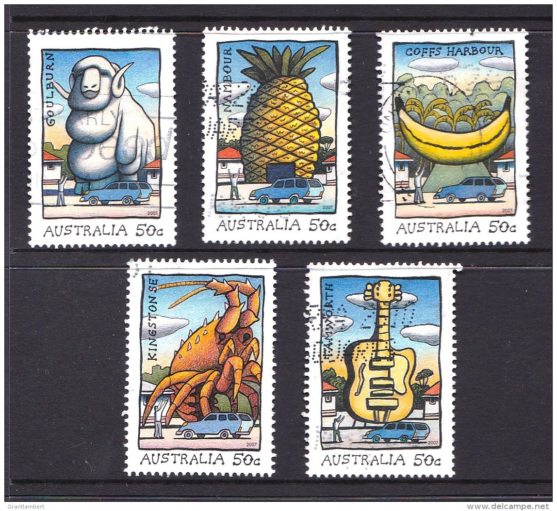 Australia 2007 Big Things Set Of 5 Used - Used Stamps