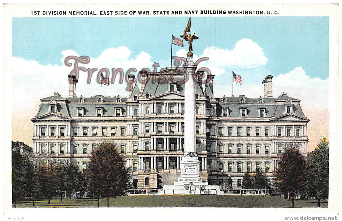 1st Division Memorial - East Side Of War State And Navy Building - Headquarters Of The Army - Washington DC