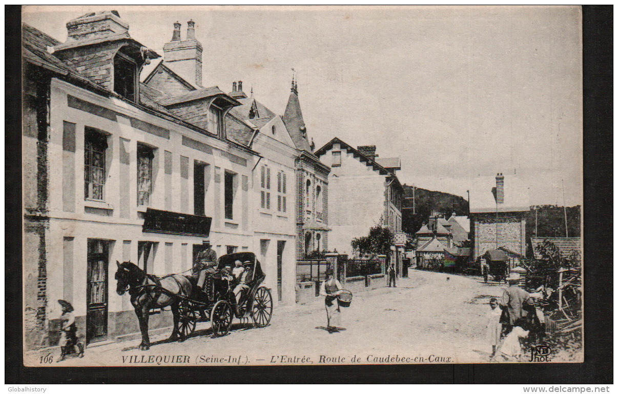 DD1038 - VILLEQUIER - L'ENTRÉE ROUTE DE CUADEBEC EN CAUX - Villequier