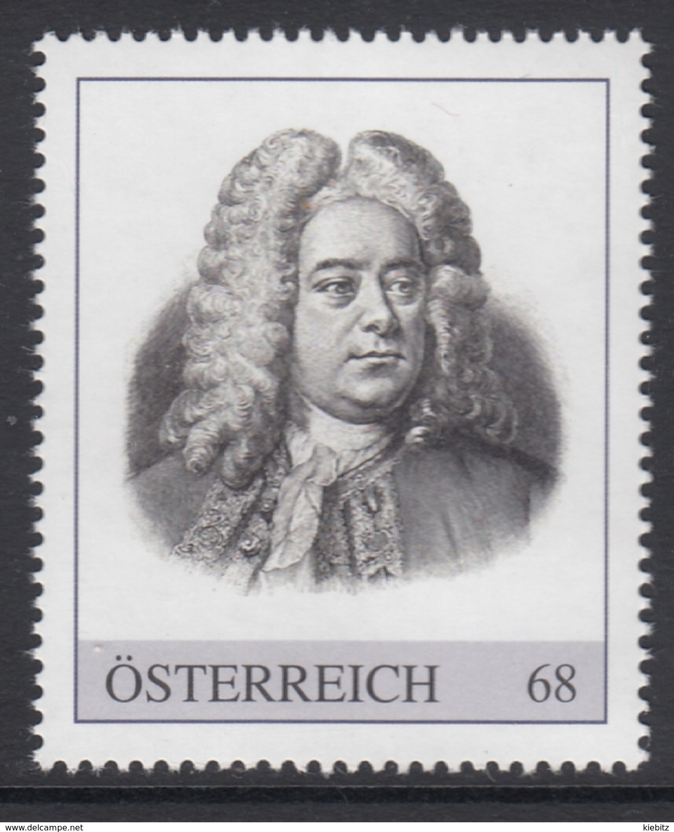 ÖSTERREICH 2016 ** Georg Friedrich HÄNDEL, Komponist, Composer - PM Personalisierte Marke MNH - Musique