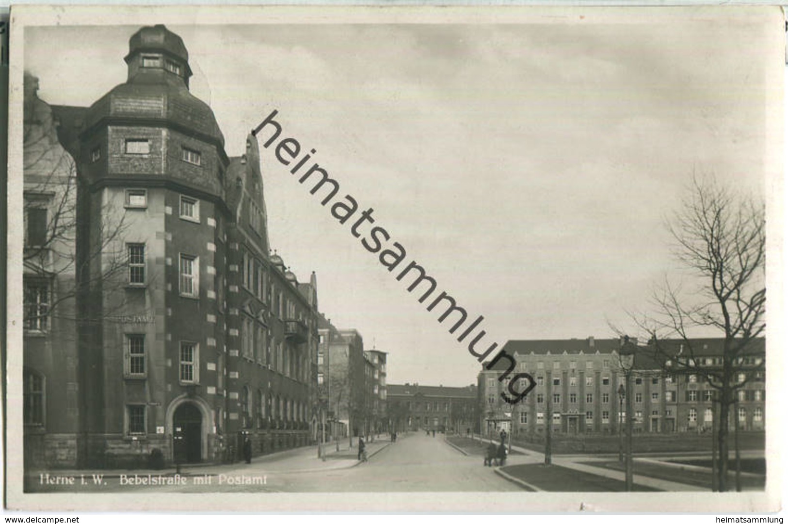 Herne - Bebelstraße - Post - Foto-Ansichtskarte - Herne