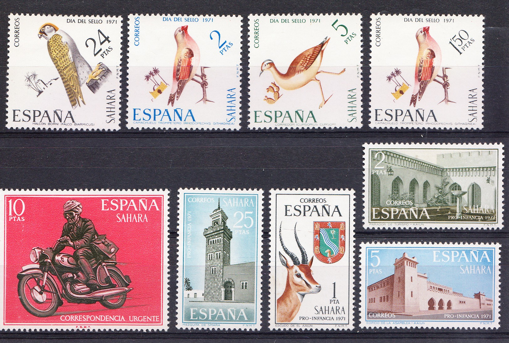 SAHARA 1971 AÑO COMPLETO.EDIFIL Nº 288/296. NUEVOS  CON CHARNELA. SES508GRANDE - Spanish Sahara