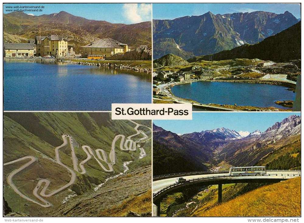 St. Gotthard-Pass / St. Gotthardpass-Strasse Gegen Das Bedrettotal Mehrbildkarte - Bedretto