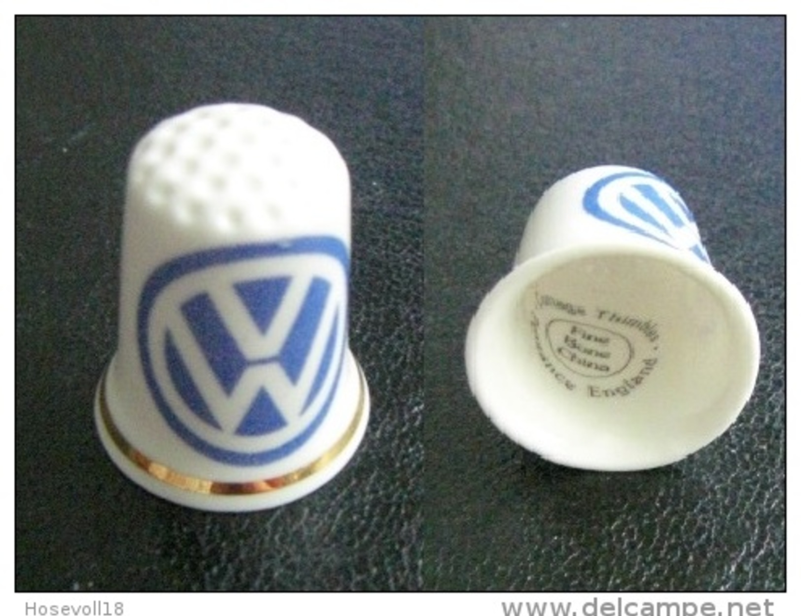 Dé à Coudre  -  VW  - Car , Auto , Voiture ,  Thimble - Fingerhut - Bone China - No Pin`s - Volkswagen