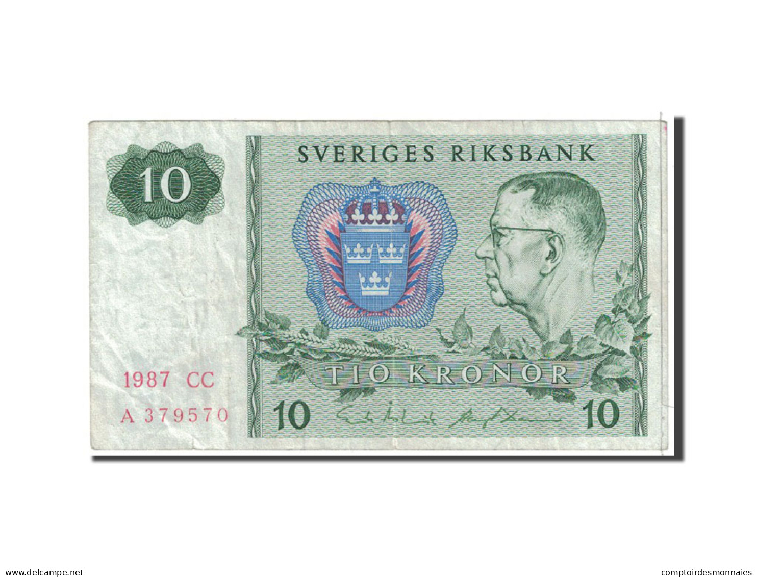 Billet, Suède, 10 Kronor, 1987, Undated, KM:52e, TTB+ - Sweden