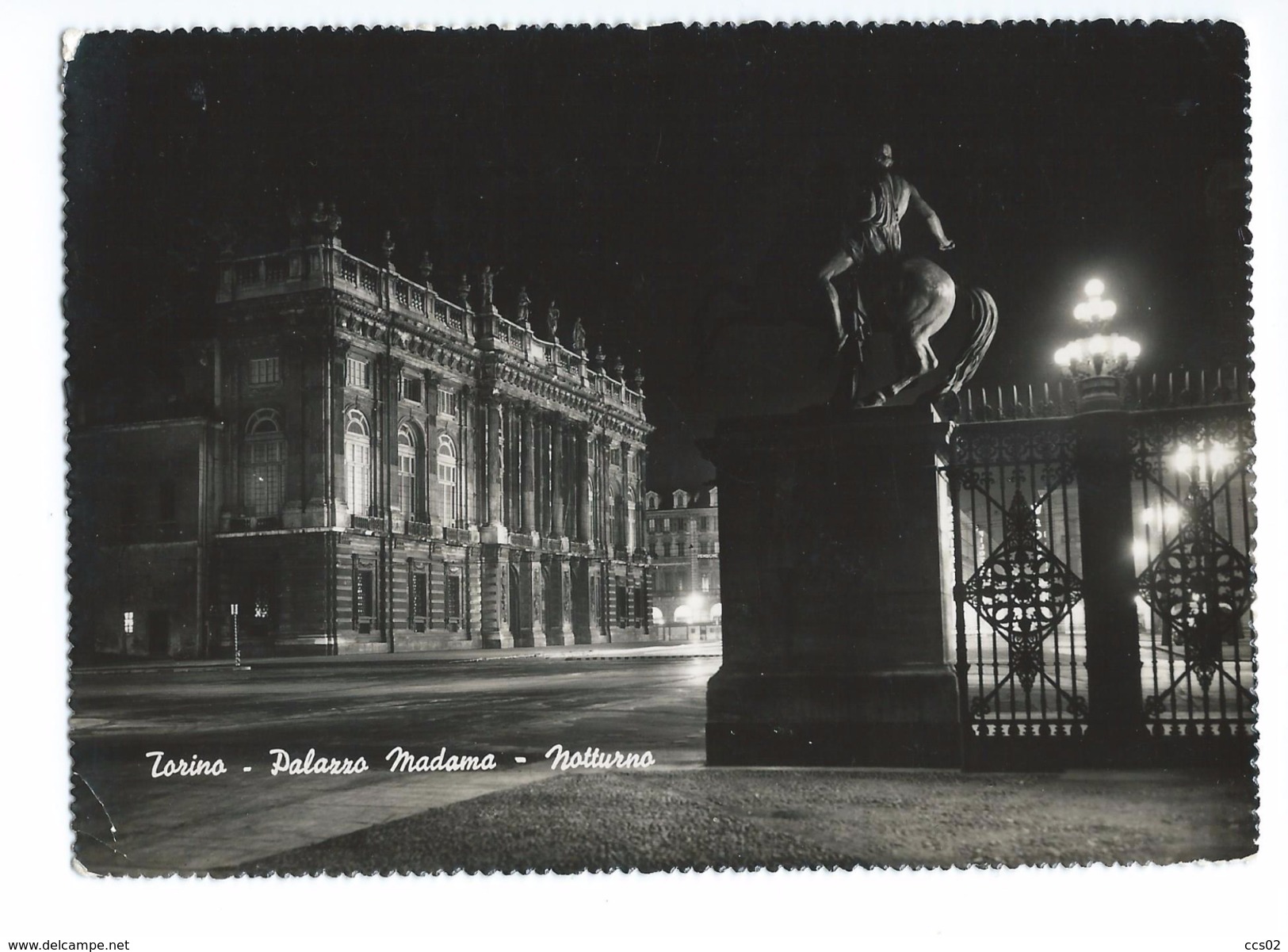 Torino Palazzo Madama Notturno 1961 - Palazzo Madama