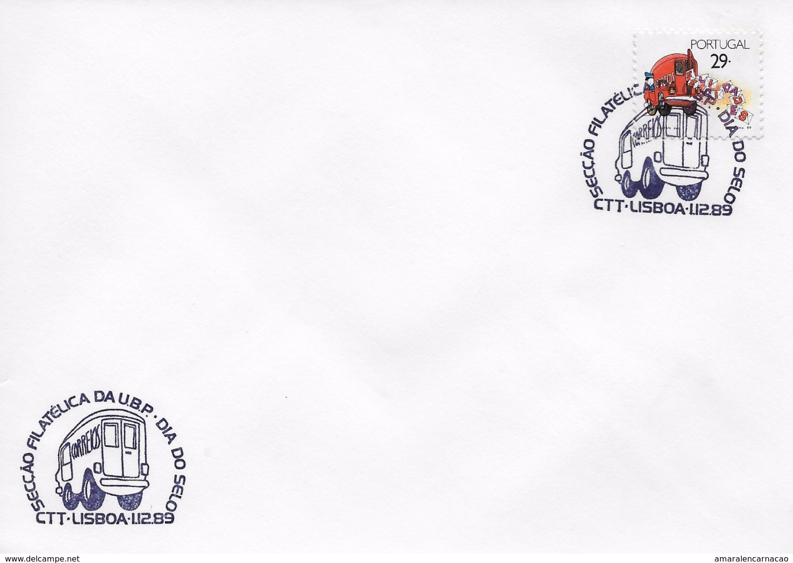 TIMBRES - STAMPS - MARCOPHILIE - PORTUGAL - 1989 - FÉLICITATIONS - TIMBRE OBLITÉRÉ - Lettres & Documents