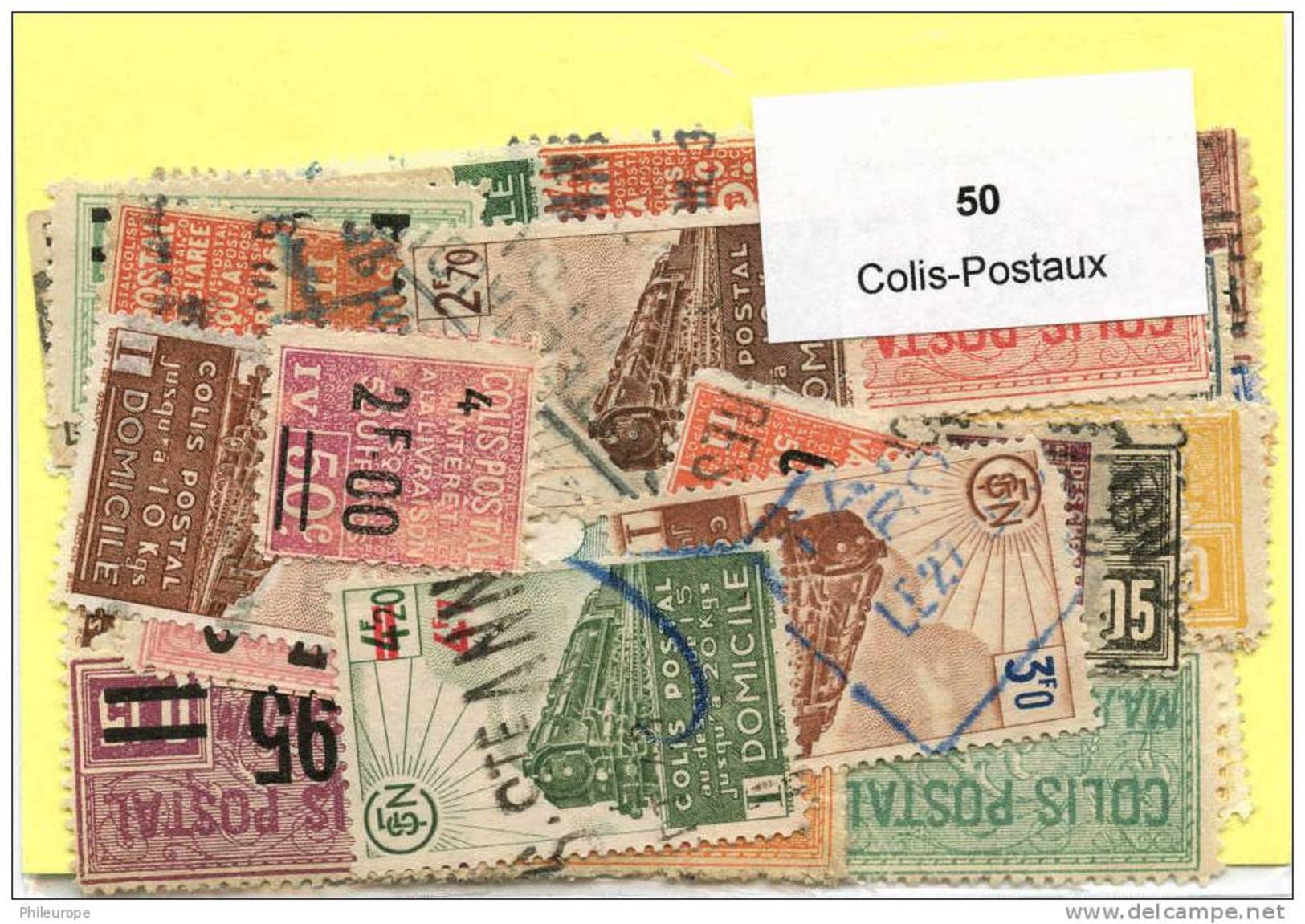 Lot De 50 Timbres De France Colis-postaux (o) Et Charniere - Altri & Non Classificati