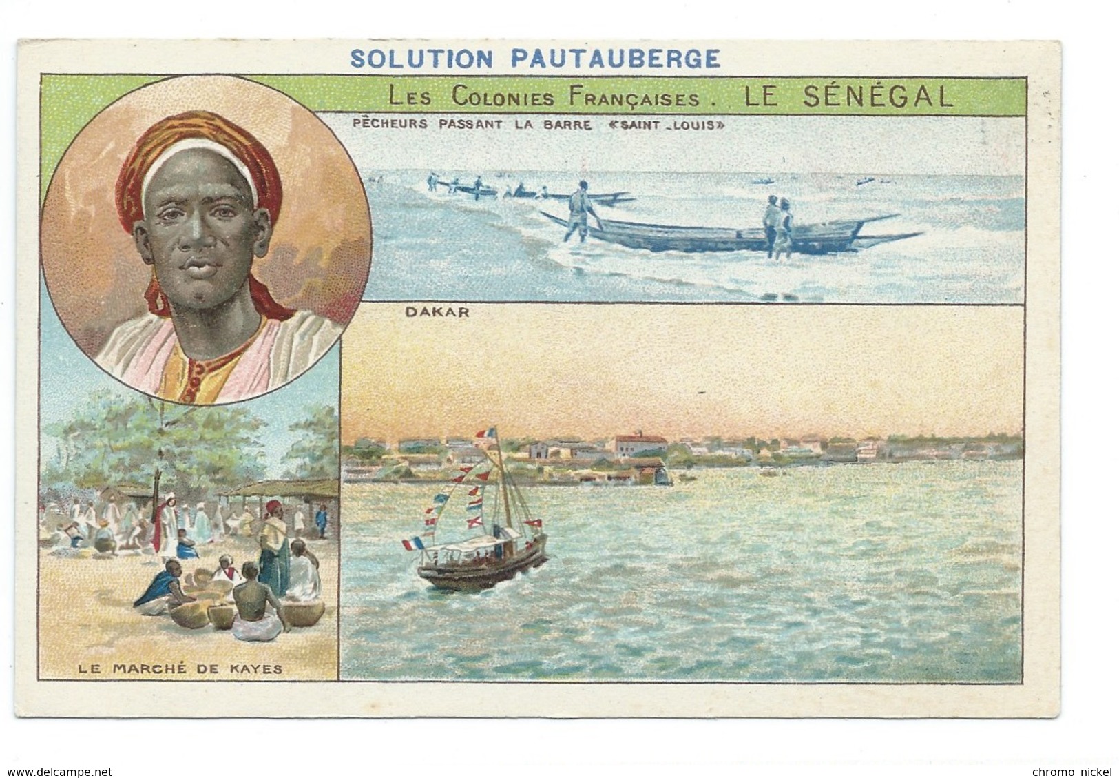 Le Sénégal Colonies Françaises Dakar Marché De Kayes La Barre St Louis TB 14 X 9 Cm Pub: Solution Pautauberge - Autres & Non Classés