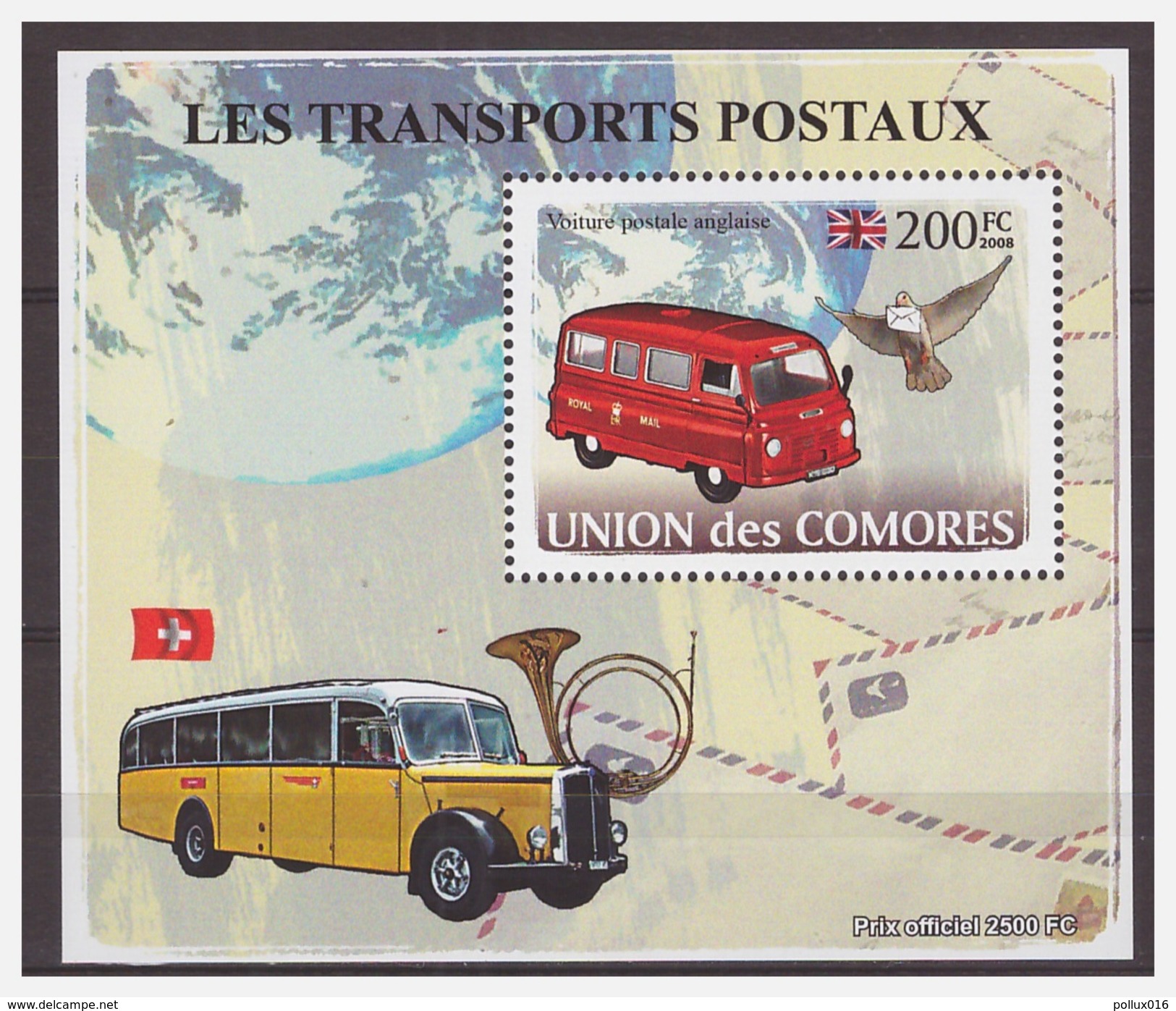 0044 Comores 2009 Motor-bus Postal Transport S/S MNH - Bussen