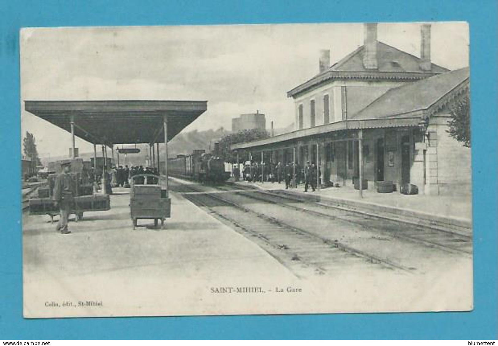 CPA Chemin De Fer Arrivée D'un Train En Gare SAINT-MIHIEL 55 - Saint Mihiel