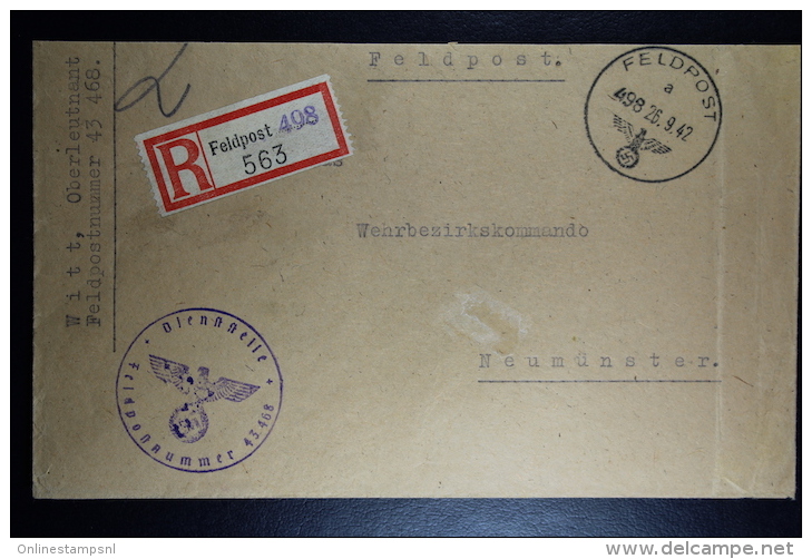DR:  1940 - 1944 7 Feldpost-Belege (7 E-Briefe) von Nebelwerfer- Einheiten