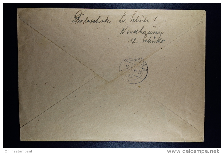 DR: Einschreiben Brief 1943 Nordhausen (Mittelbau-Dora V1 + V2 Werk)  -&gt; Brunn - Briefe U. Dokumente