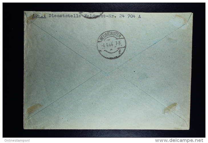 DR: Feldpost  Dienstnr  FP.24704 A Einschreiben Brief  -&gt; Wehrmachtbezirkskommando Neumunster  31-8-1944 - Briefe U. Dokumente