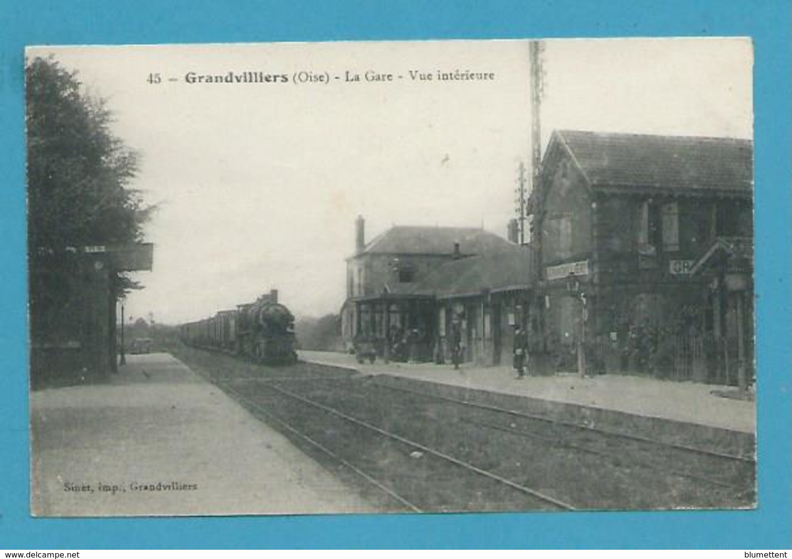 CPA 45 - Chemin De Fer Arrivée D'un Train En Gare GRANDVILLIERS 60 - Grandvilliers