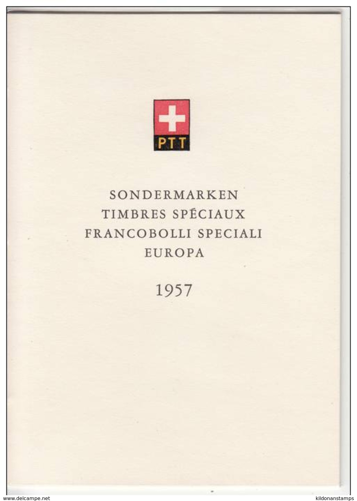 Switzerland 1957 Europa PTT Booklet, Sc# 363-364 - Storia Postale