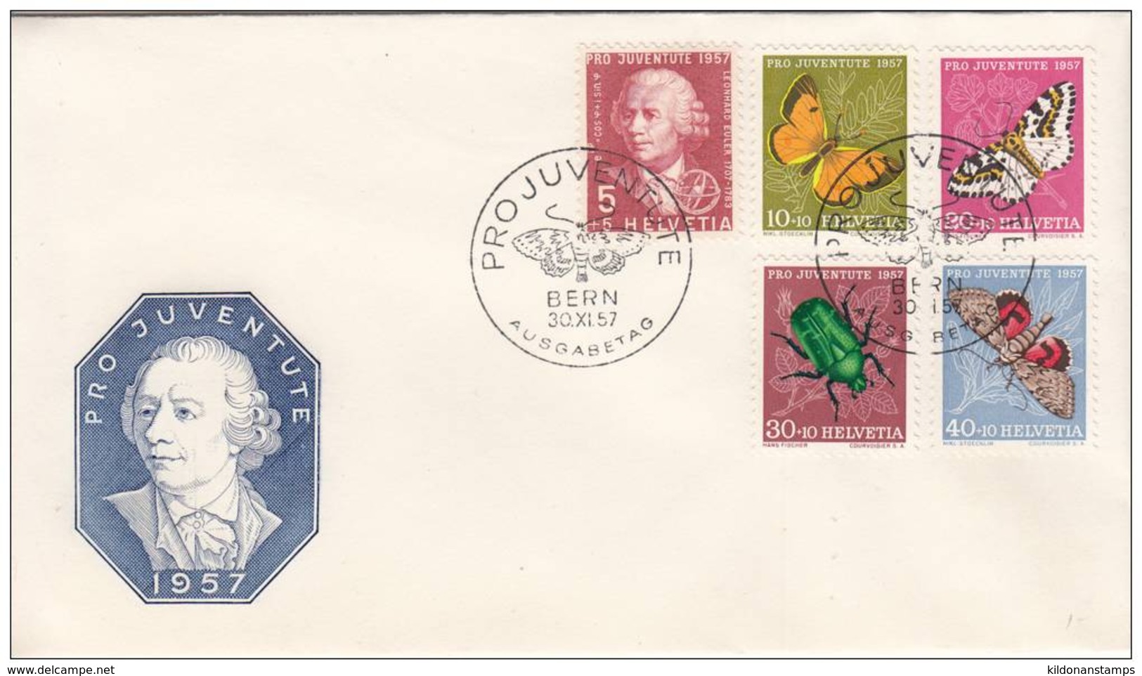 Switzerland 1957 Pro Juventute, First Day Of Issue, Sc# - Covers & Documents