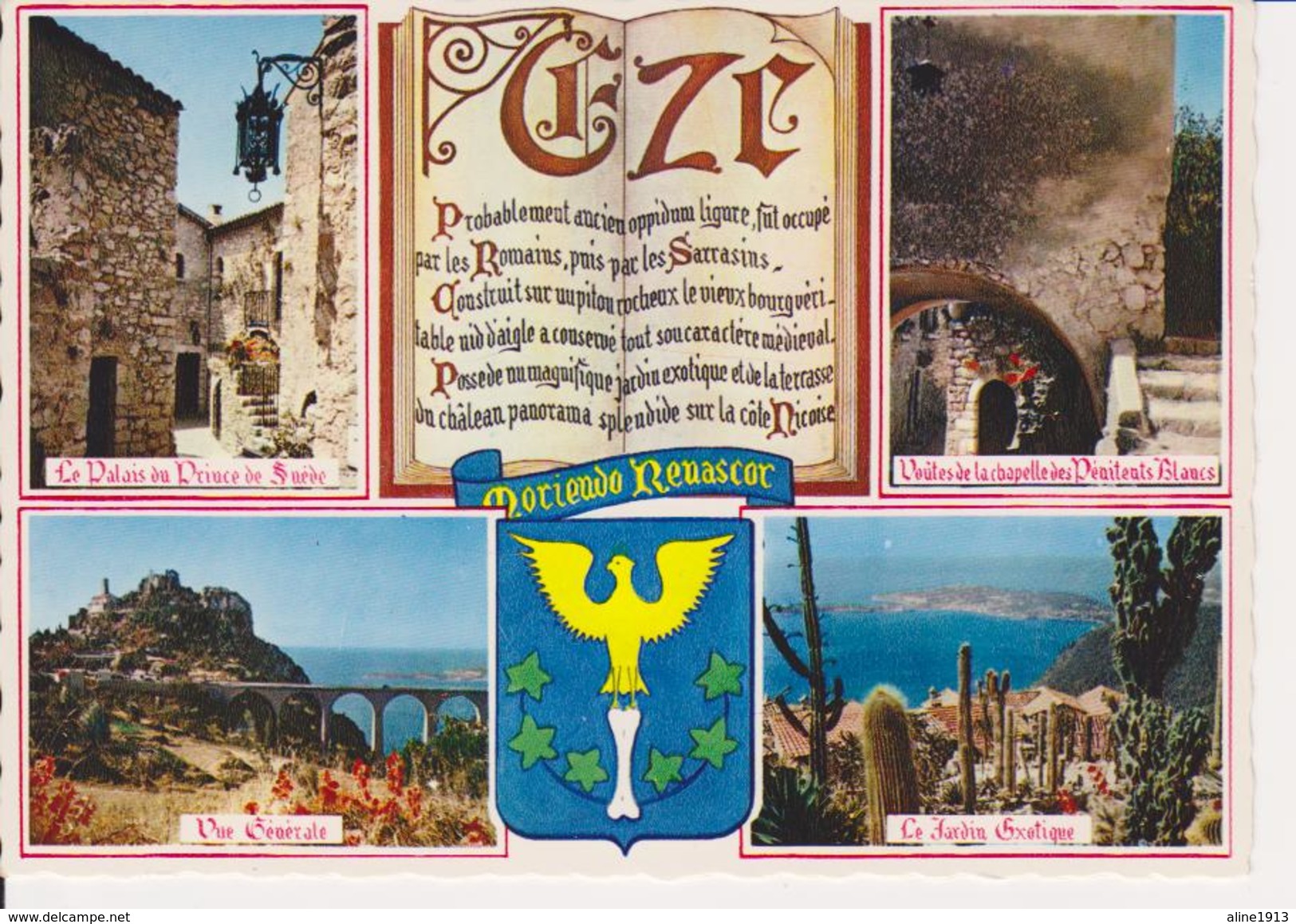 06  EZE - MULTIVUES - BLASON ET PETIT HISTORIQUE - Eze