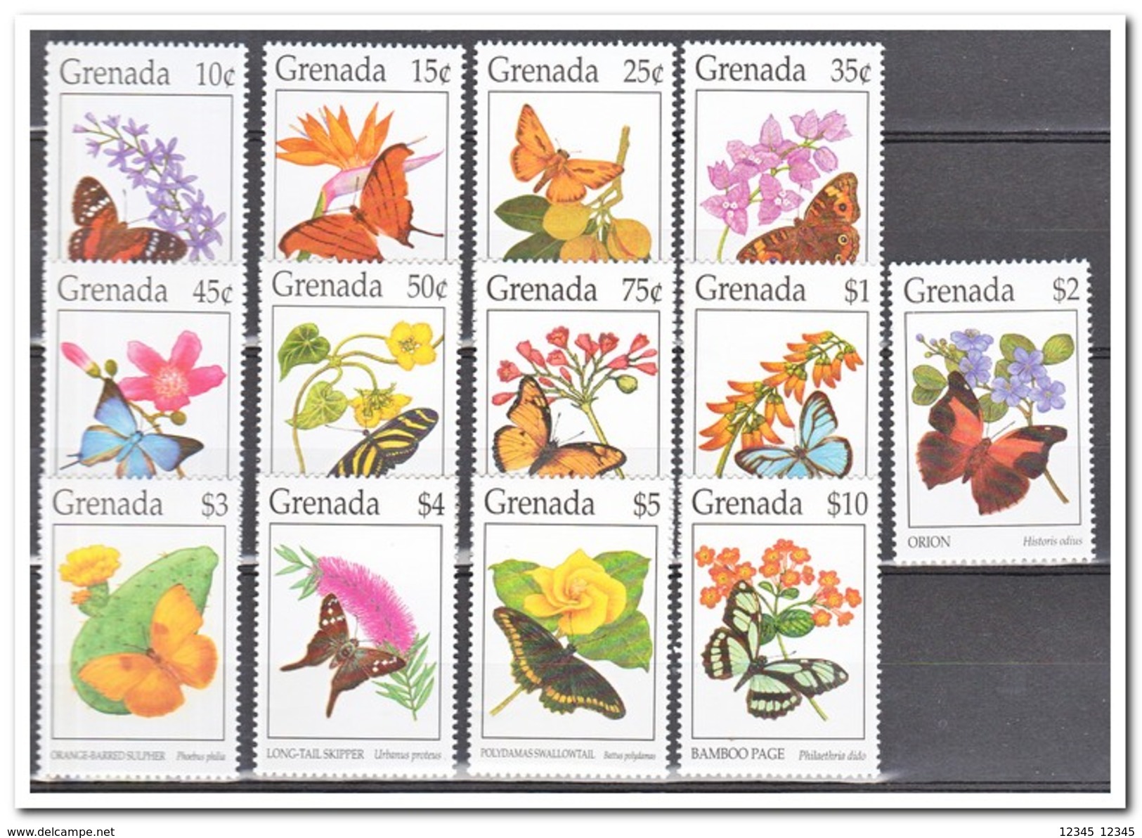 Grenada 1994, Postfris MNH, Flowers, Butterflies - Grenada (1974-...)