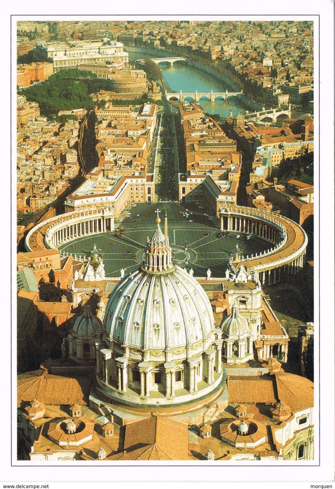 23687. Postal Aerea  VATICANO 2006. Vista Aerea Plaza San Pedro. - Cartas & Documentos