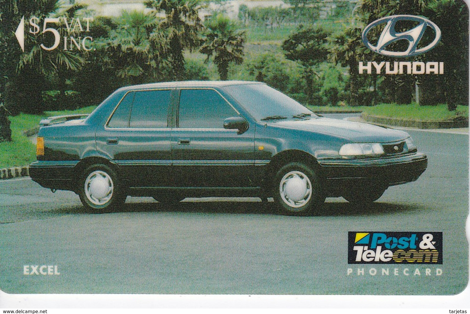 TARJETA DE LAS FIJI DE UN COCHE HYUNDAI (CAR) - Fidschi