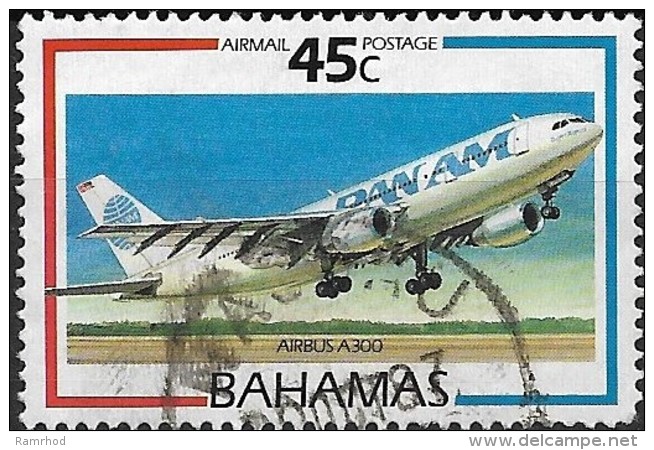 BAHAMAS 1987 Air. Aircraft -  45c. - Airbus Industrie A300 B4-200 FU - Bahamas (1973-...)