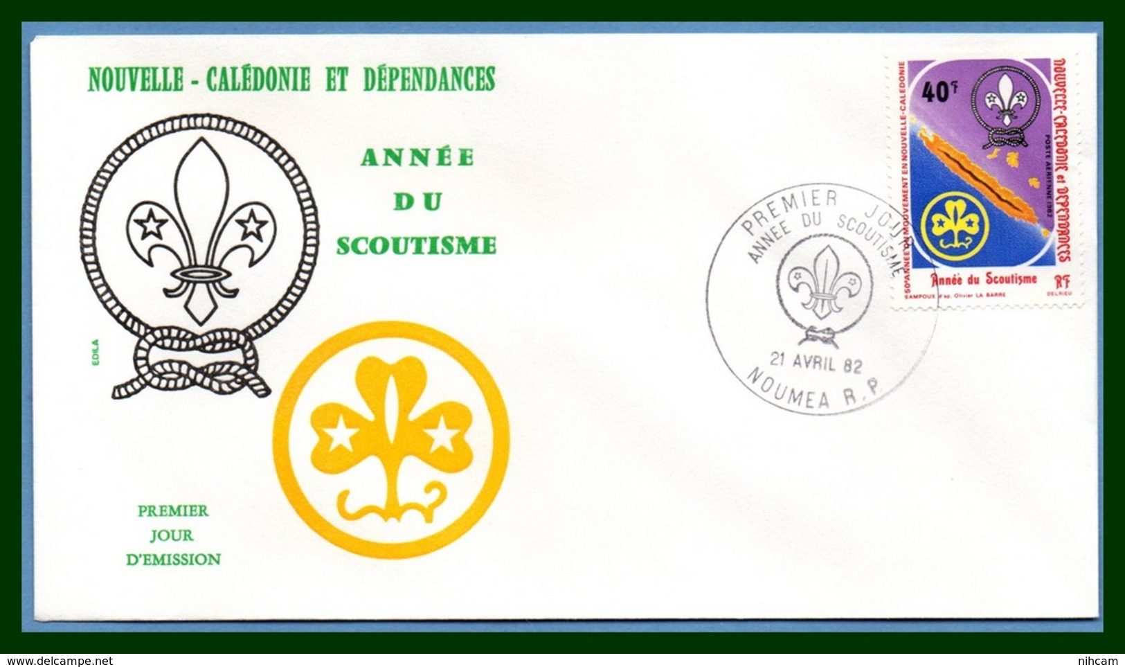 Nouvelle Calédonie  FDC N° PA 223 Année Du Scoutisme 1982 - FDC