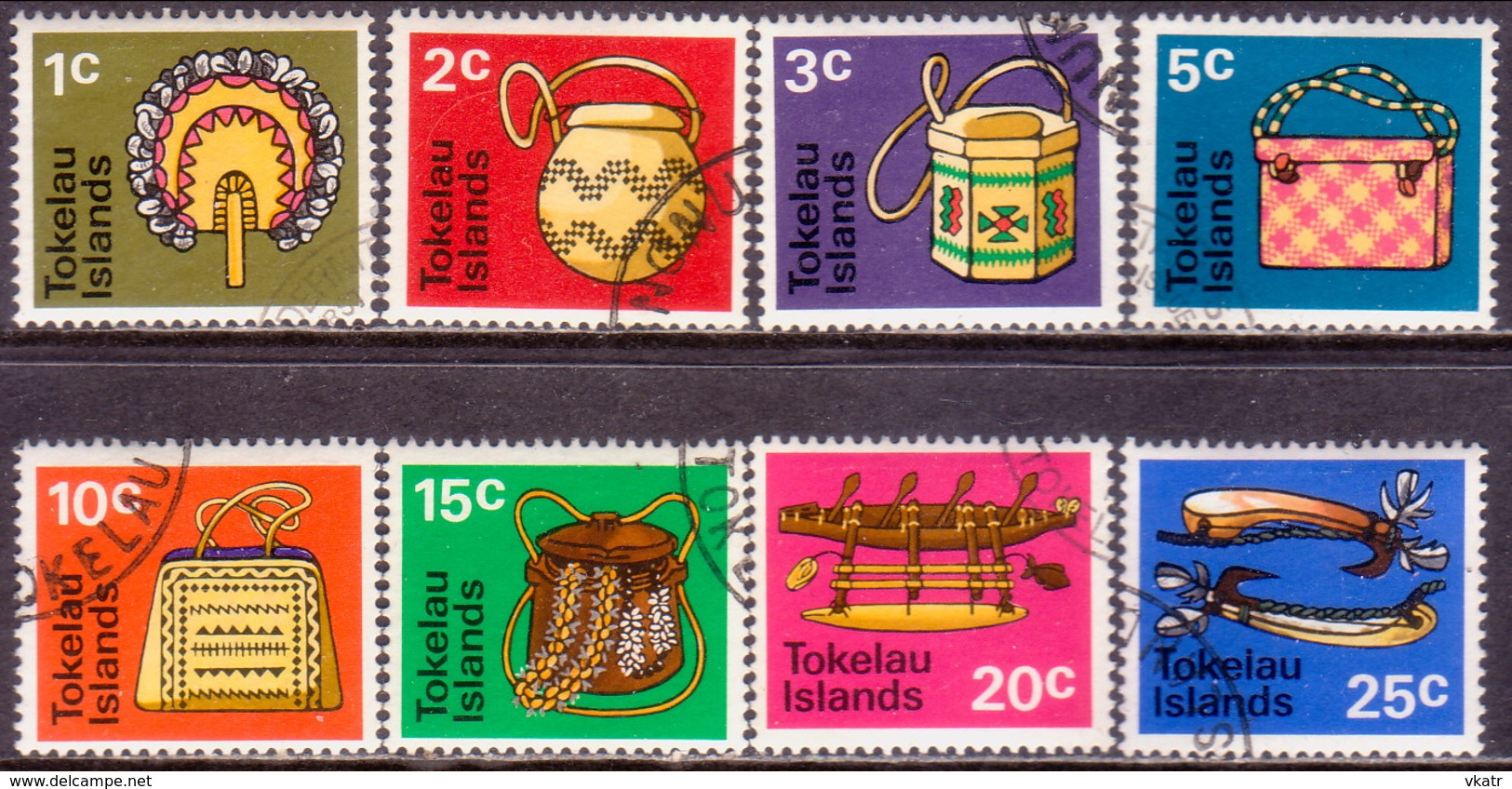 TOKELAU 1971 SG 25-32 Compl.set Used Handicrafts - Tokelau