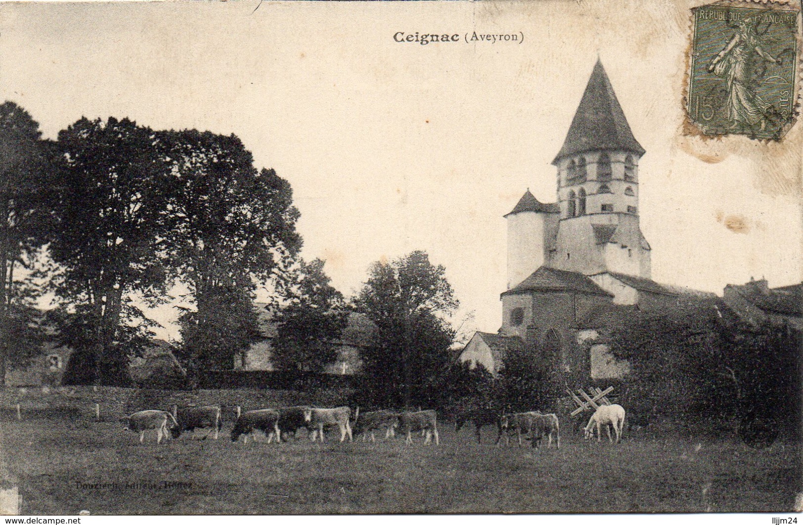 - CEIGNAC -190? -l´Eglise (troupeau De Vaches)- - Autres & Non Classés