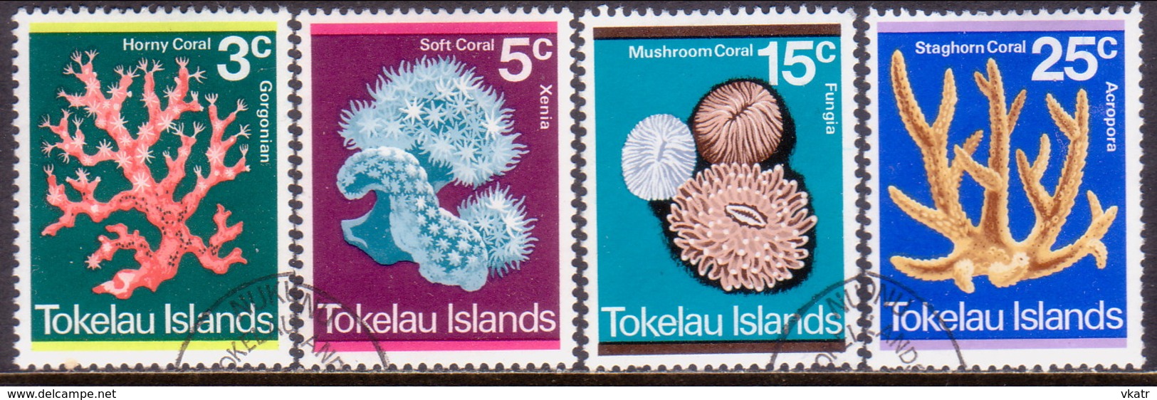 TOKELAU 1973 SG 37-40 Compl.set Used Coral - Tokelau