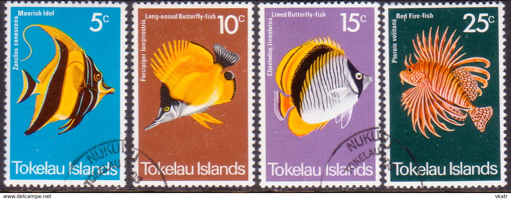 TOKELAU 1975 SG 45-48 Compl.set Used Fishes - Tokelau