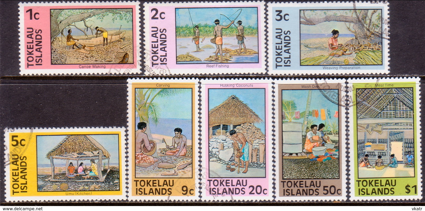 TOKELAU 1976 SG 49-56 Compl.set Used Perf. 14x13½ Or 13½x14 Local Life - Tokelau