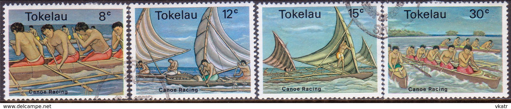 TOKELAU 1978 SG 65-68 Compl.set Used Canoe Racing - Tokelau